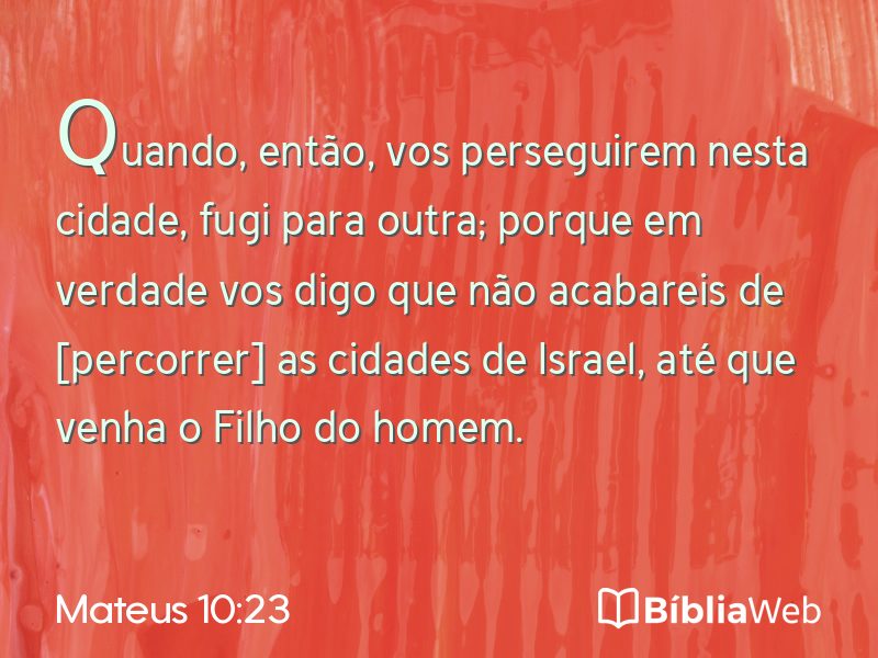 Mateus 10:23 em imagem para compartilhar