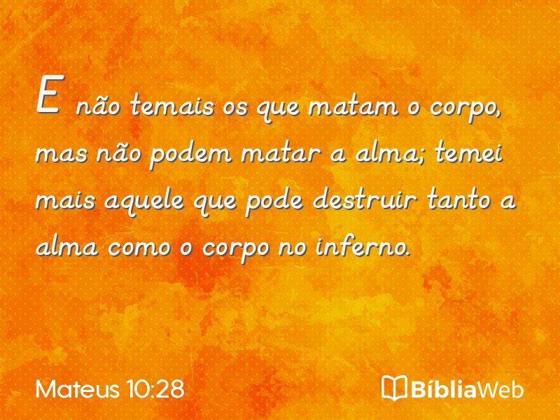 Mateus 10:28 em imagem para compartilhar