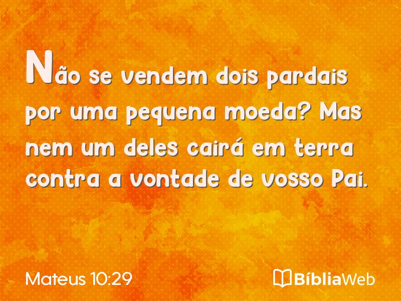 Mateus 10:29 em imagem para compartilhar