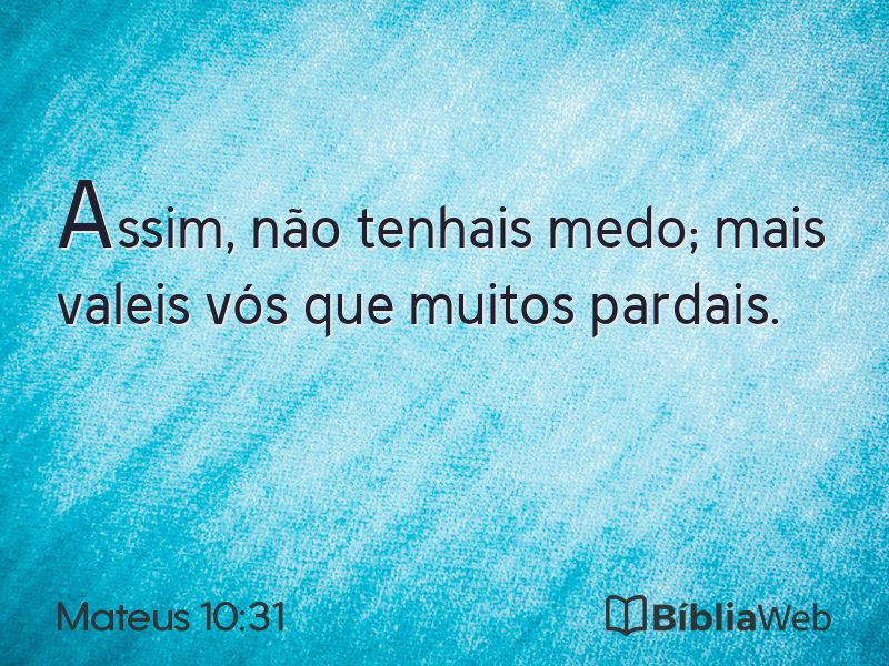 Mateus 10:31 em imagem para compartilhar