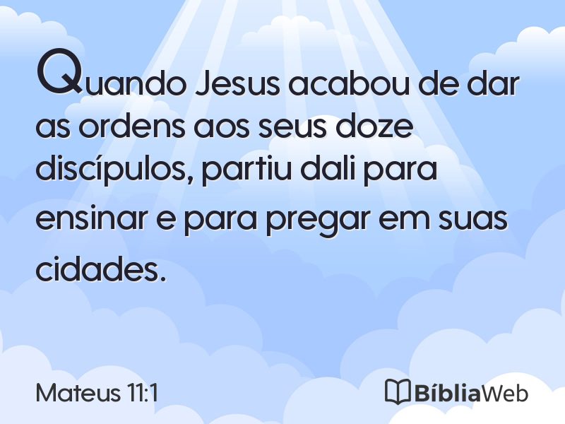 Mateus 11:1 em imagem para compartilhar