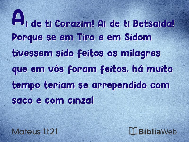 Mateus 11:21 em imagem para compartilhar