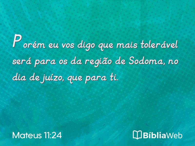 Mateus 11:24 em imagem para compartilhar