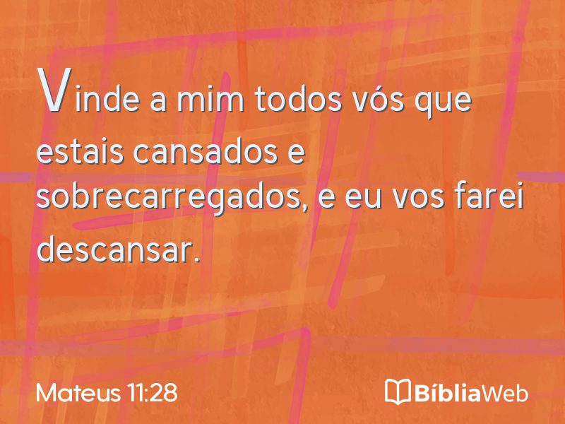 Mateus 11:28 em imagem para compartilhar