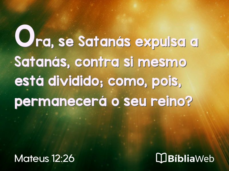 Mateus 12:26 em imagem para compartilhar