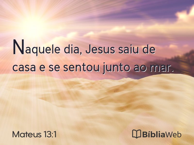Mateus 13:1 em imagem para compartilhar