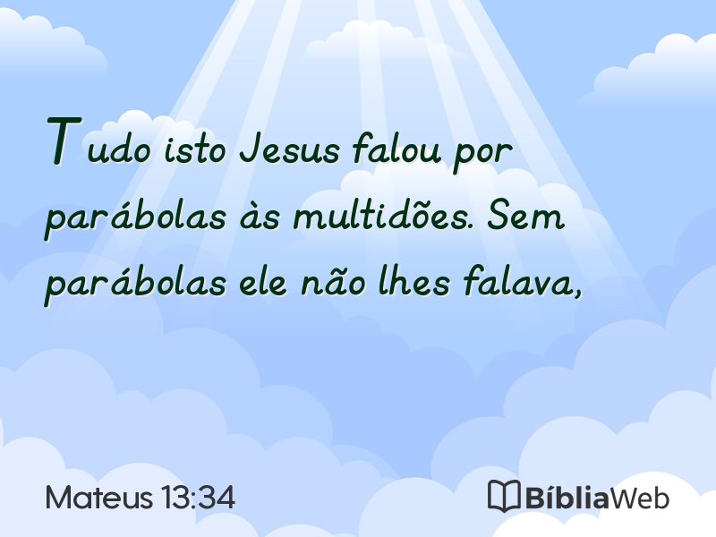 Mateus 13:34 em imagem para compartilhar
