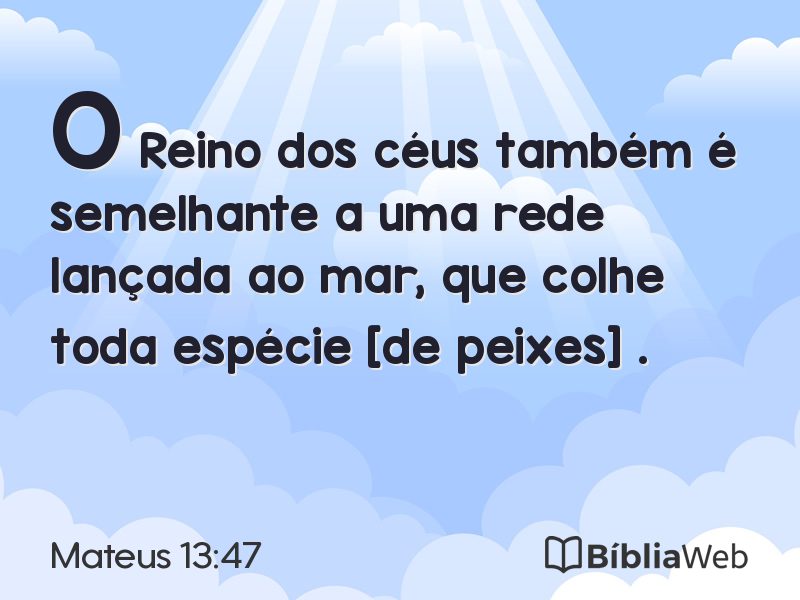 Mateus 13:47 em imagem para compartilhar