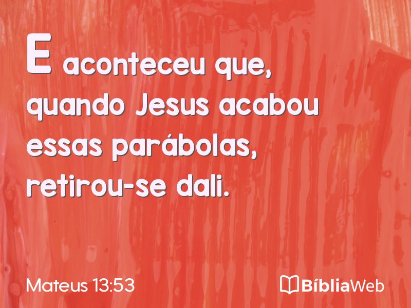 Mateus 13:53 em imagem para compartilhar