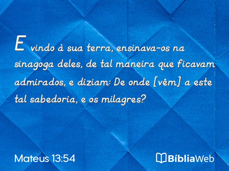 Mateus 13:54 em imagem para compartilhar