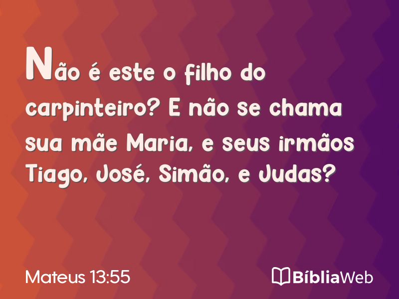 Mateus 13:55 em imagem para compartilhar