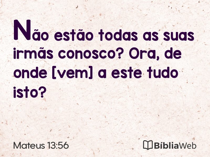 Mateus 13:56 em imagem para compartilhar