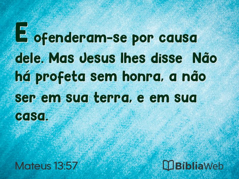 Mateus 13:57 em imagem para compartilhar