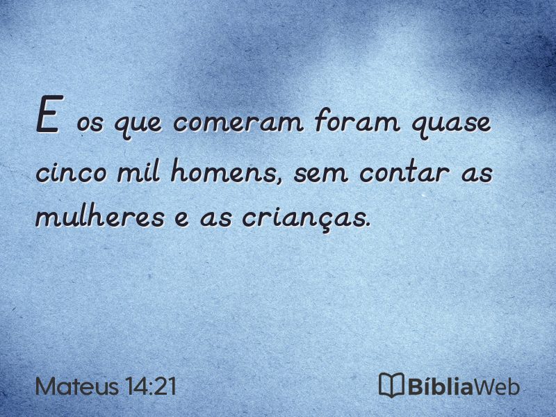 Mateus 14:21 em imagem para compartilhar