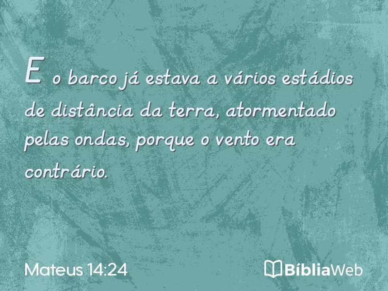 Mateus 14:24 em imagem para compartilhar