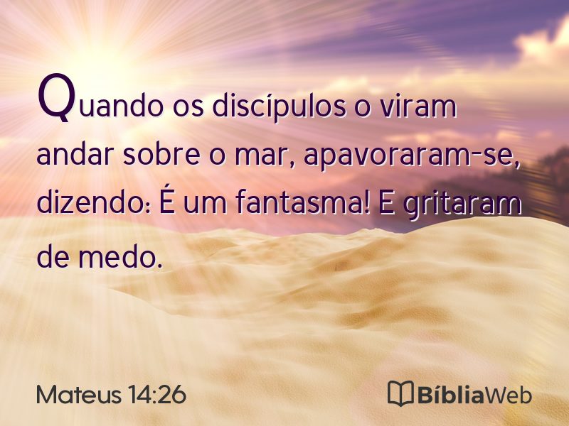 Mateus 14:26 em imagem para compartilhar