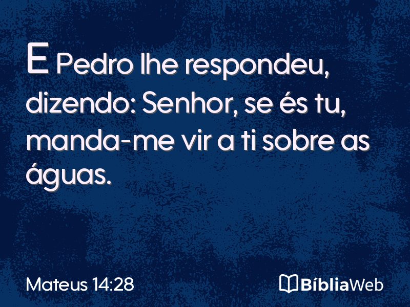 Mateus 14:28 em imagem para compartilhar