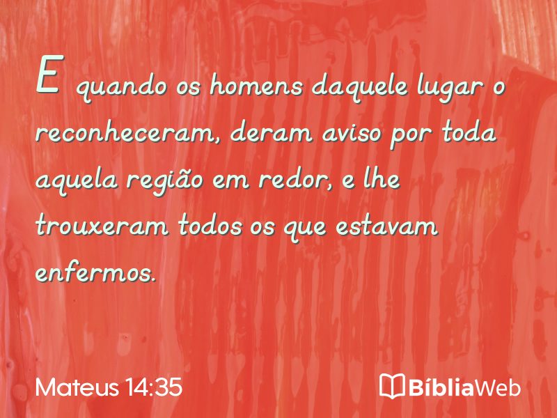 Mateus 14:35 em imagem para compartilhar