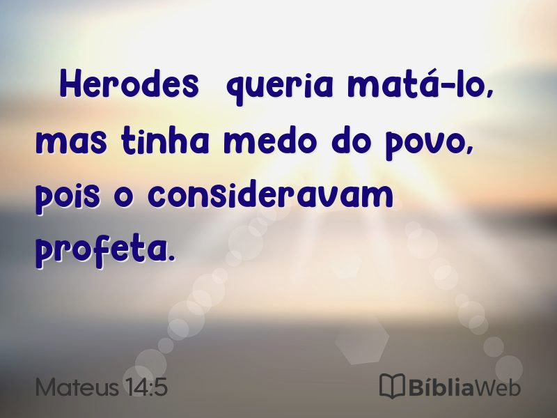 Mateus 14:5 em imagem para compartilhar