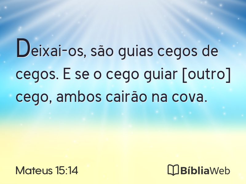Mateus 15:14 em imagem para compartilhar