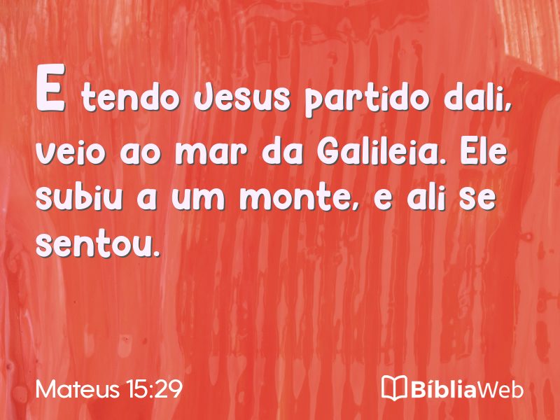 Mateus 15:29 em imagem para compartilhar
