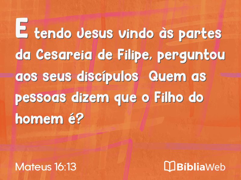 Mateus 16:13 em imagem para compartilhar