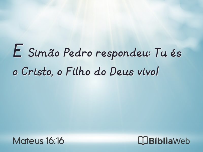 Mateus 16:16 em imagem para compartilhar