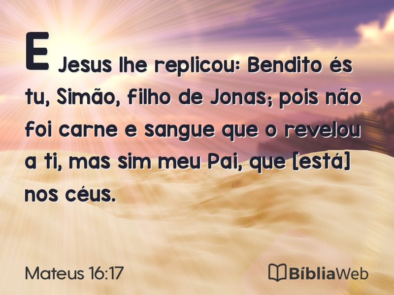 Mateus 16:17 em imagem para compartilhar