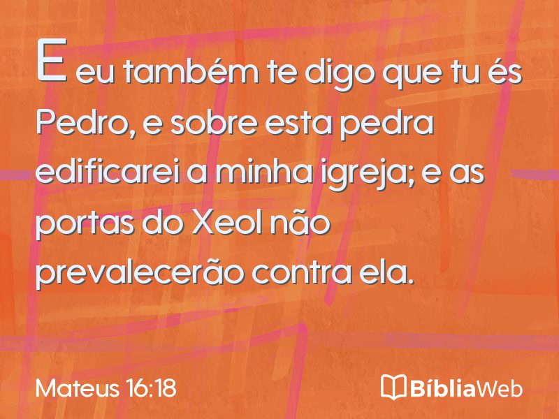 Mateus 16:18 em imagem para compartilhar