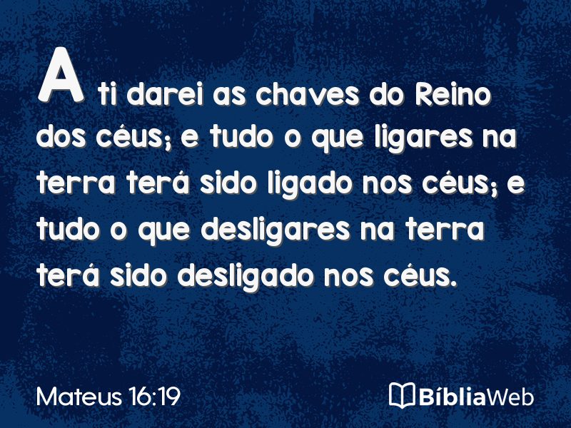 Mateus 16:19 em imagem para compartilhar