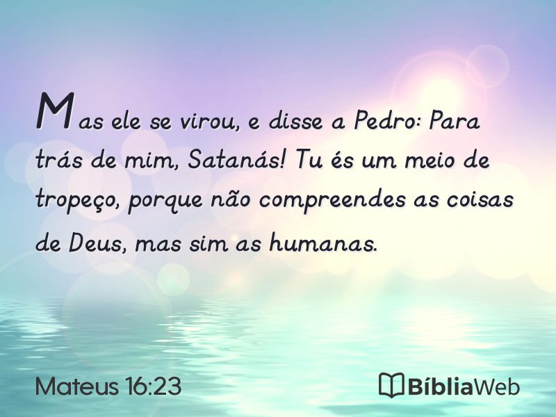 Mateus 16:23 em imagem para compartilhar