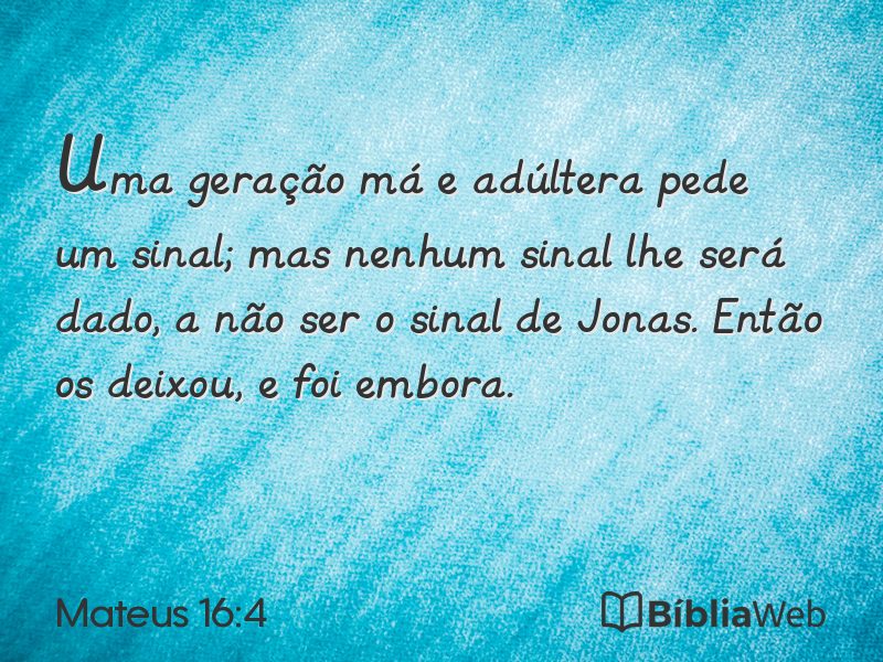 Mateus 16:4 em imagem para compartilhar