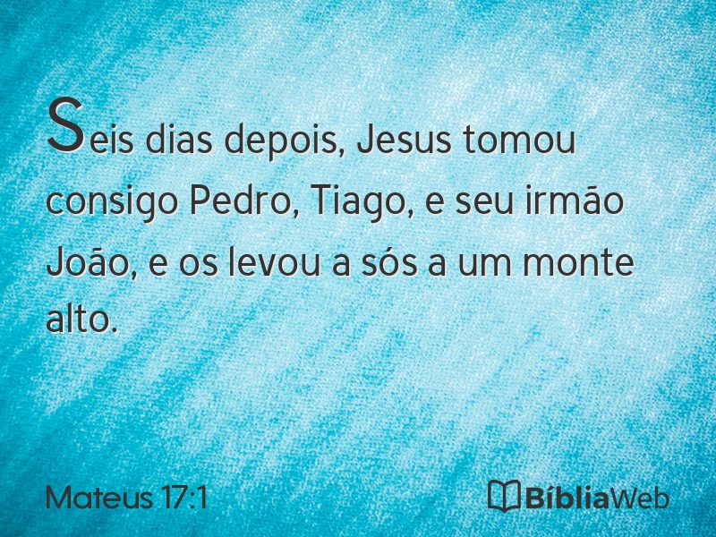 Mateus 17:1 em imagem para compartilhar
