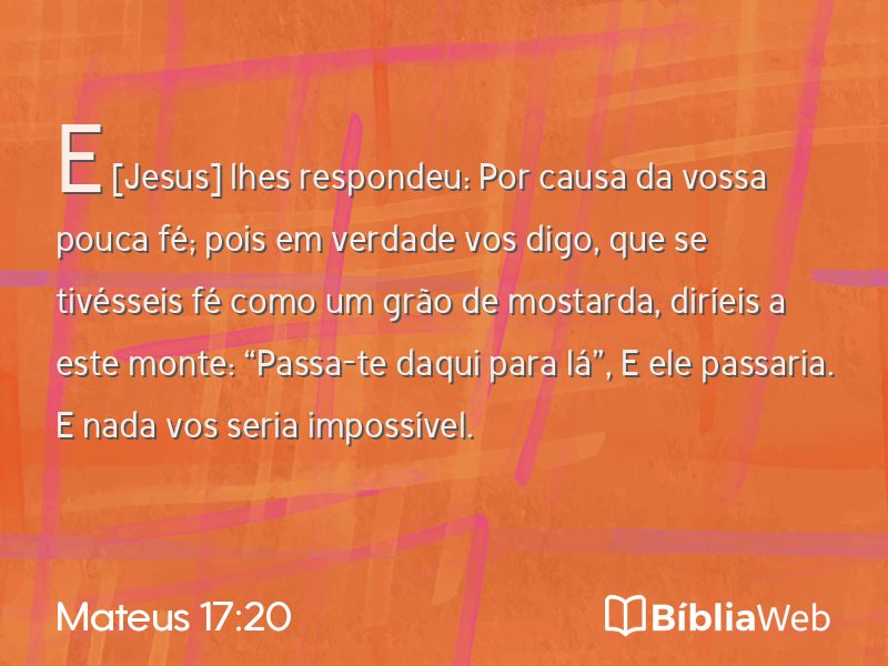 Mateus 17:20 em imagem para compartilhar