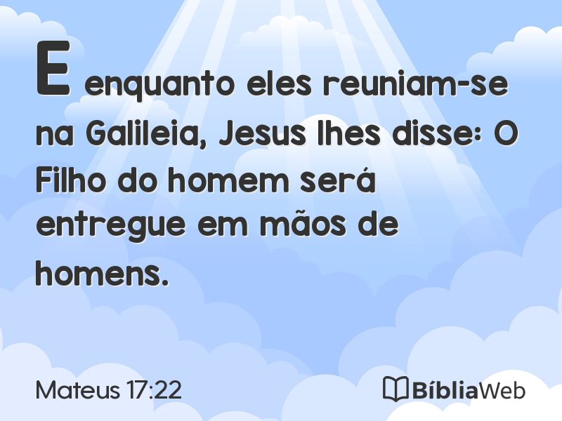 Mateus 17:22 em imagem para compartilhar