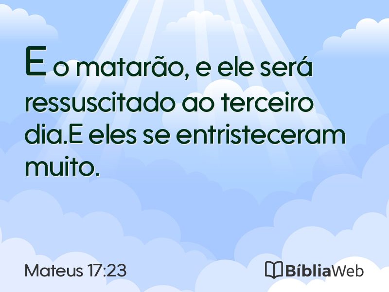 Mateus 17:23 em imagem para compartilhar