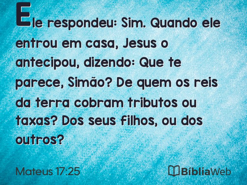 Mateus 17:25 em imagem para compartilhar