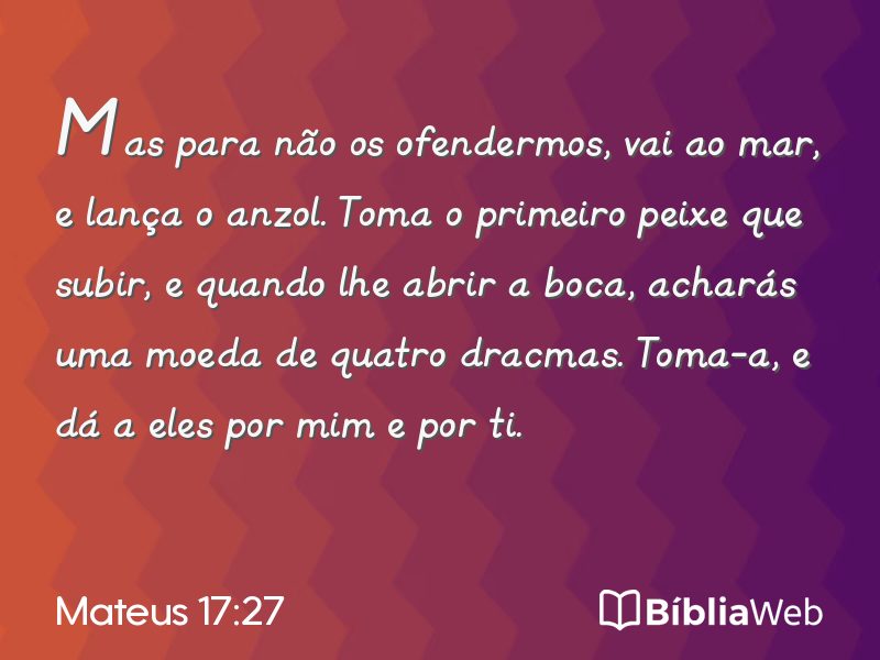 Mateus 17:27 em imagem para compartilhar