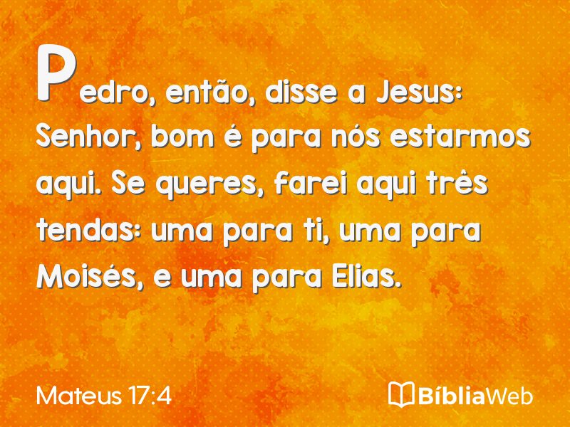 Mateus 17:4 em imagem para compartilhar