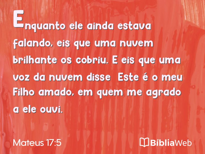 Mateus 17:5 em imagem para compartilhar