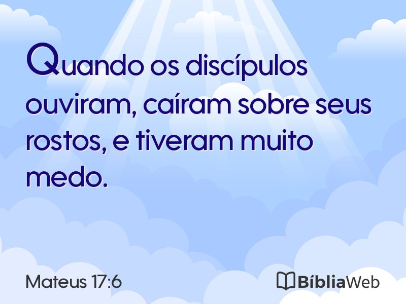 Mateus 17:6 em imagem para compartilhar