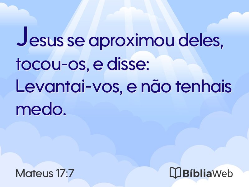 Mateus 17:7 em imagem para compartilhar