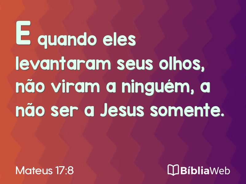 Mateus 17:8 em imagem para compartilhar