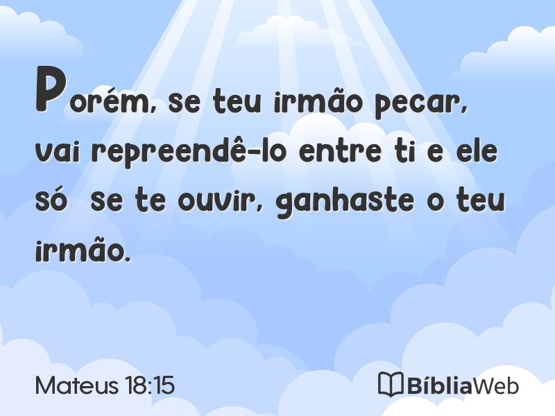 Mateus 18:15 em imagem para compartilhar
