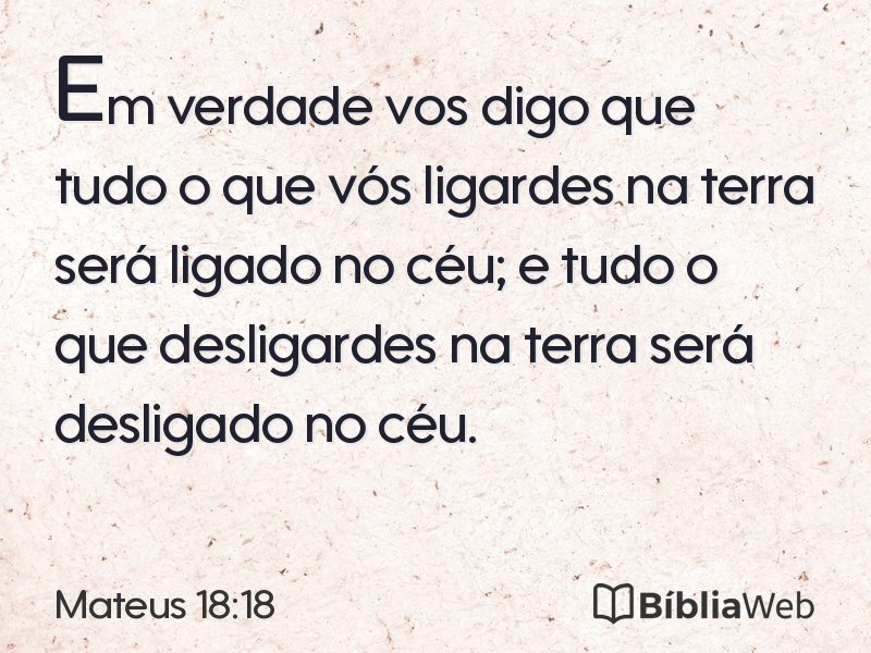 Mateus 18:18 em imagem para compartilhar