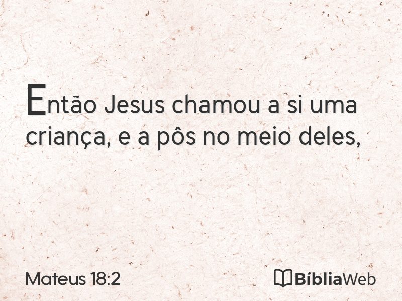 Mateus 18:2 em imagem para compartilhar