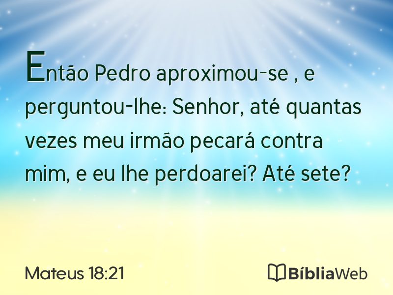 Mateus 18:21 em imagem para compartilhar