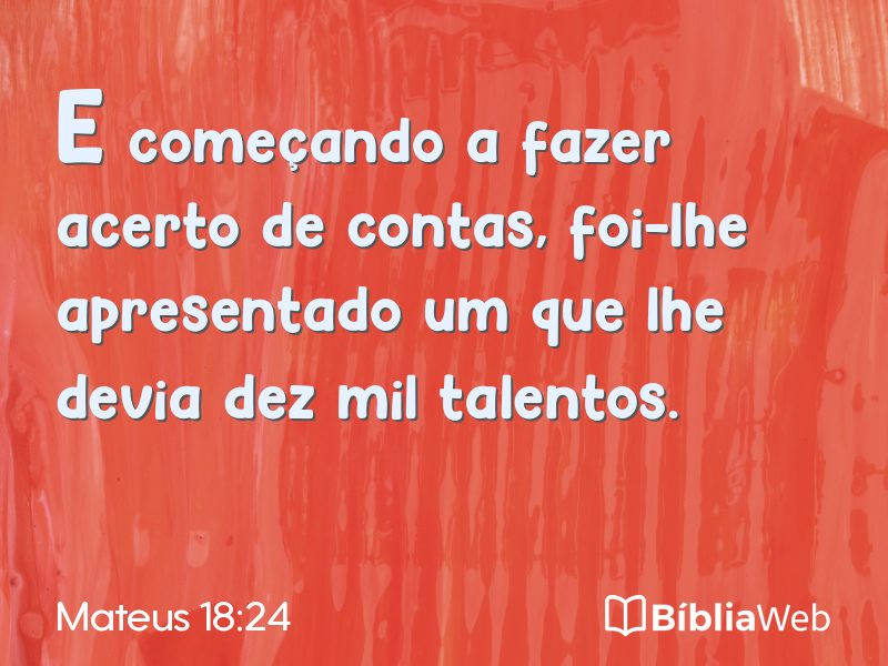 Mateus 18:24 em imagem para compartilhar