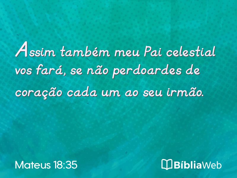 Mateus 18:35 em imagem para compartilhar