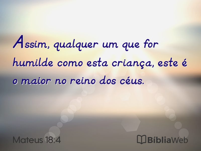 Mateus 18:4 em imagem para compartilhar